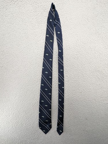 Vintage Brooks Brothers Tie Mens Blue Hot Rod ๐ 100% Silk USA 1970s 1980s - Picture 5 of 7