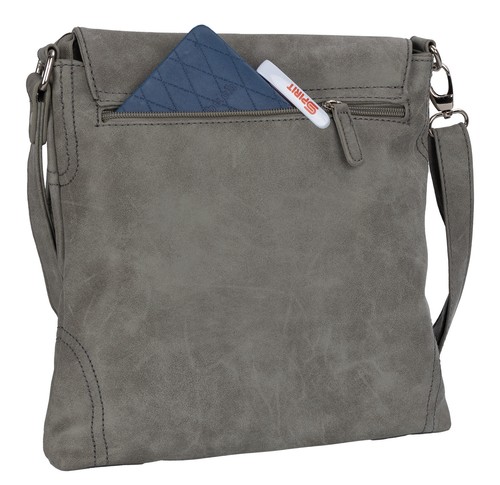 Bag Street Damentasche Umhängetasche Handtasche Schultertasche T0104_1 Grau - Bild 7 von 8