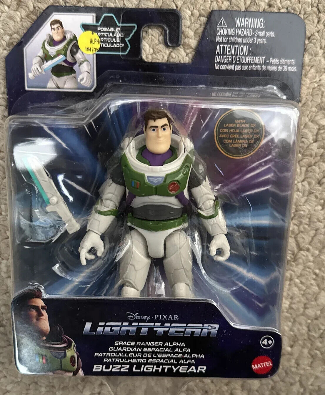 Buzz Lightyear Space Ranger Alpha Figure Disney Pixar Toy Story 2022 Mattel