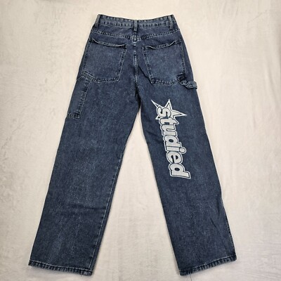 Mens One Danger Carpenter Studied Baggy Jeans Hip Hop Y2K