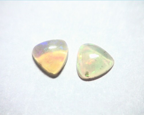 Opal (Ethiopian ) Natural Genuine Faceted Gemstone's Matched Pair GSG,464 - Picture 4 of 6