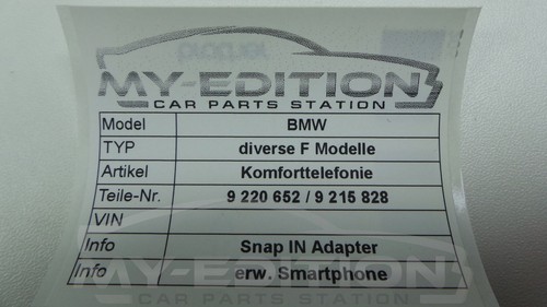 BMW F Modelle F20 F23 F30 F32 F10 Snap IN Adapter Grundplatte 9220652 9215828 - Picture 6 of 6