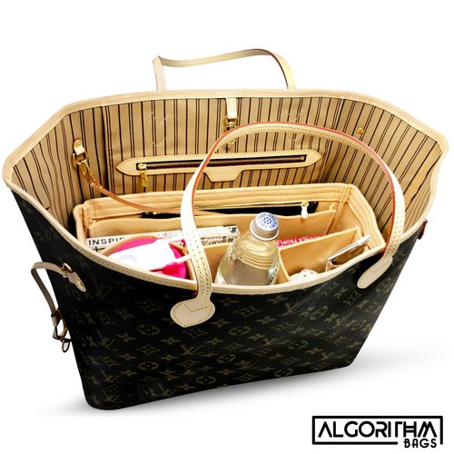 AlgorithmBags® for LV Neverfull NF MM Organizer Purse Insert Liner Shaper Divide - Picture 3 of 12
