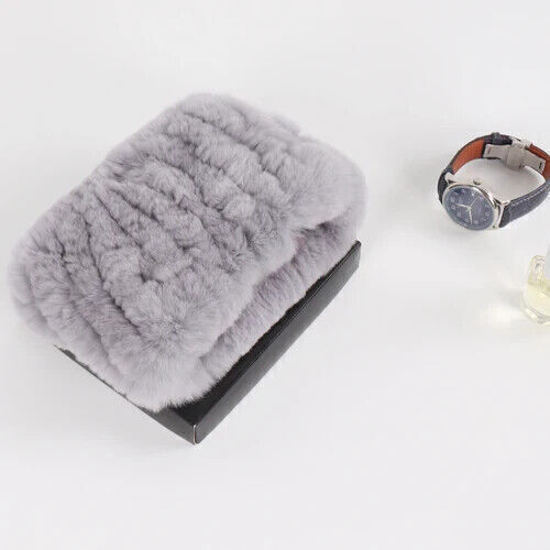 New Real Rex Rabbit Fur Hairband Scarf Elastic Plush Soft Warm Headband Gorgeous - Bild 32 von 69