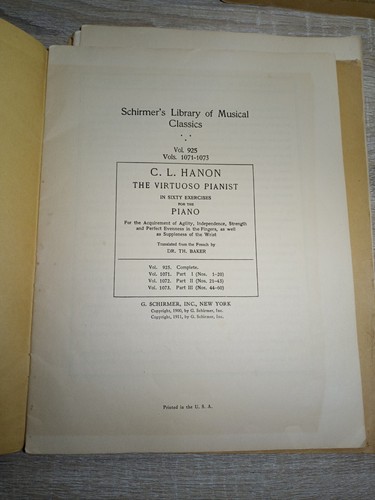 Vintage Schirmer's Library Of Musical Classics Sheet Music 3 Vol. 177 434 1071 - Picture 8 of 11