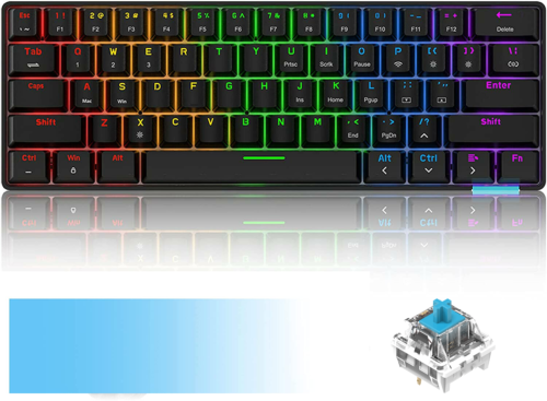 Mechanical Wired/Wireless Bluetooth Dual-mode RGB Backlit USB C Gaming Keyboard - Picture 14 of 21