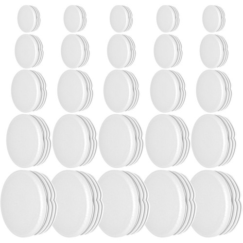 5x Tappi tondi alettati puntali plastica copriforo nero mobilia piede tubi sedia - Imagen 4 de 5