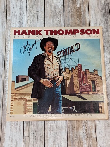 Hank Thompson Take Me Back To Tulsa Hand Signed Vinyl LP Like New Condition - Picture 6 of 11