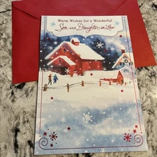 Merry Christmas Wonderful Son and Daughter In Law 5.5”x8” Hallmark Greeting Card