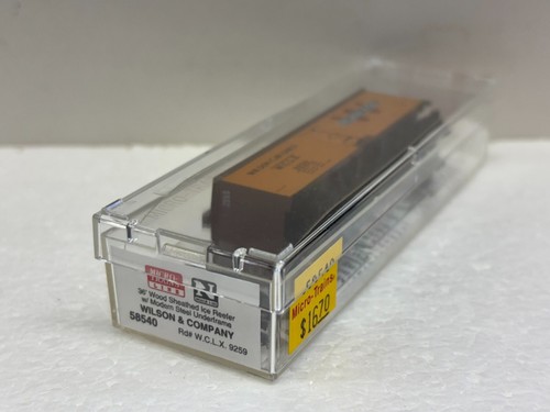 N Scale Micro Trains MTL 58540 Wilson & Company SCLX 9259 Wood Reefer - Picture 3 of 4