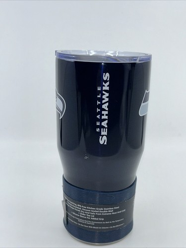 NWD Seattle Seahawks 30oz Gameday Stainless Tumbler Clear Lid 8" READ - Picture 4 of 12