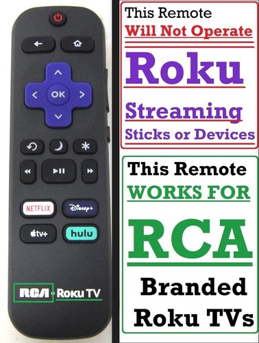 Pre-Owned RCA Roku TV Remote *NOT FOR ROKU STREAMING DEVICES* 3226001058 - Picture 1 of 3