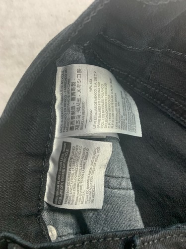 Levis 511 Jeans Mens Skinny Slim Fit Black Denim w29 l32 29x32  - Picture 6 of 9