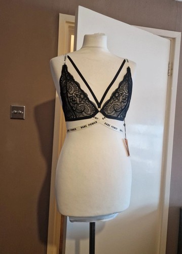 Missguided babe power black lace strappy harness bralette bra - 8 - Picture 2 of 10