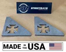 [SR] IRON CROSS Steel Gusset 3/16" Mild Steel Weld Gusset 4"x4" Leg Rat Rod PAIR