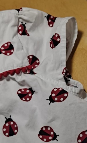 Gymboree Girls Lady Bug Print Cotton Ruffle Hem Tunic/Smock/Top/Cap Sleeves  12 - Picture 9 of 11