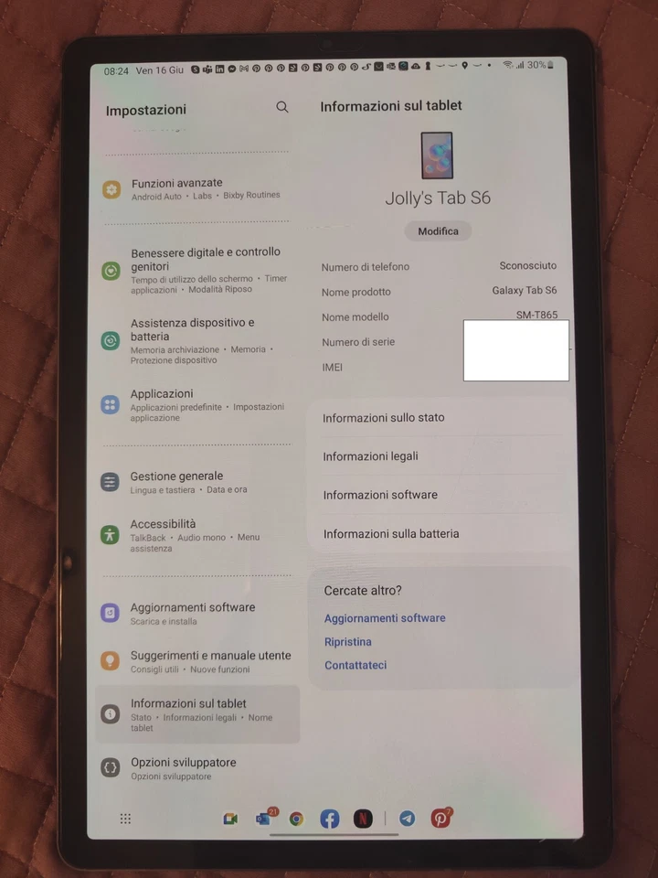 Samsung Galaxy Tab S6 · 128GB · Cellular, foto 3 di 5