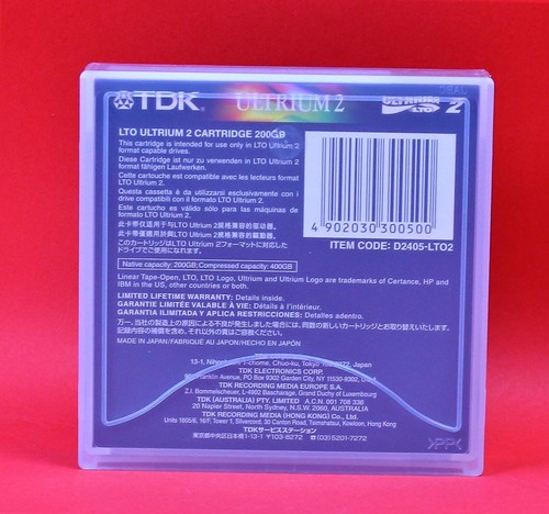5x TDK LTO Ultrium 2 Cartridge 200/400GB | Data Cartridge | D2404-LTO20 | Neu - Bild 2 von 3