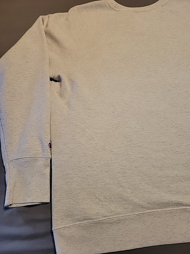 Vntg Champion Womens Sz XL Pink Plaid Embossed Logo Crewneck Sweatshirt Grey  - Picture 10 of 12