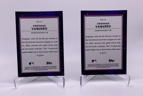 2022 Bowman's Best Bowman UFO #UFO-15 Cristhian Vaquero - Washington Nationals - Picture 2 of 2