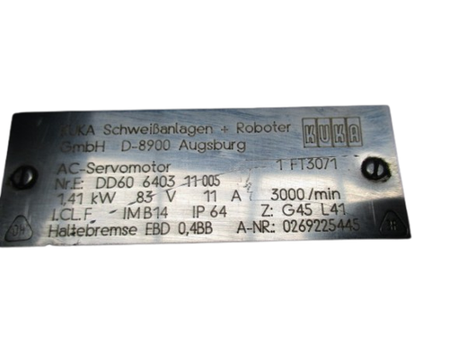KUKA AC-Servomotor 1FT3071 (DD60 6403 11 005) - inkl. 19% MwSt. - Picture 2 of 2
