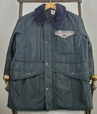 VTG REFRIGIWEAR Large Made in USA Mens Nylon Fleece Collar Field Jacket Coat
