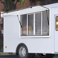 50"Lx30"W Concession Stand Serving Window Food Truck Service Awning Window +Hook