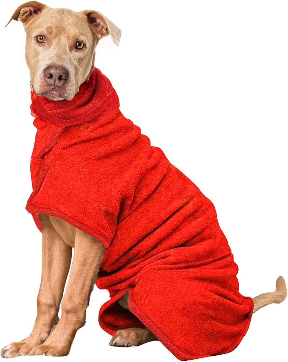 Dog clearance bathrobe large