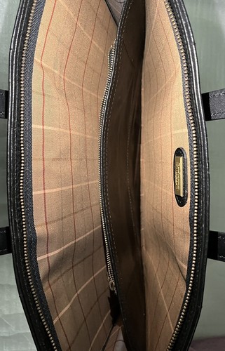 Burberry London Briefcase Black Leather Business Vintage Bag - VERY GOOD - Picture 12 of 14