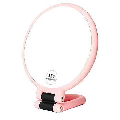 Magnifying Hand Held Mirror 1X 15X Double Side Folding Portable Makeup Mirror - Picture 13 of 17