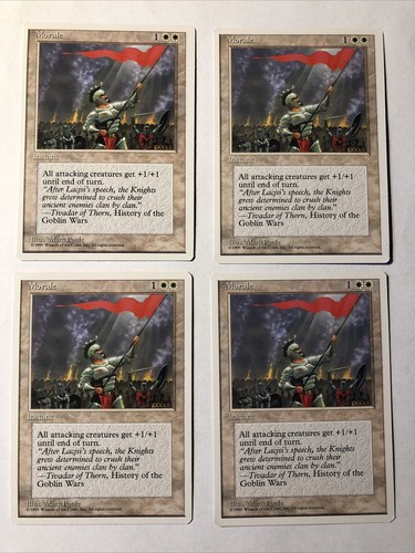 Morale - Fourth (4th) Edition X4 *NM* Magic the Gathering MTG - Picture 1 of 2