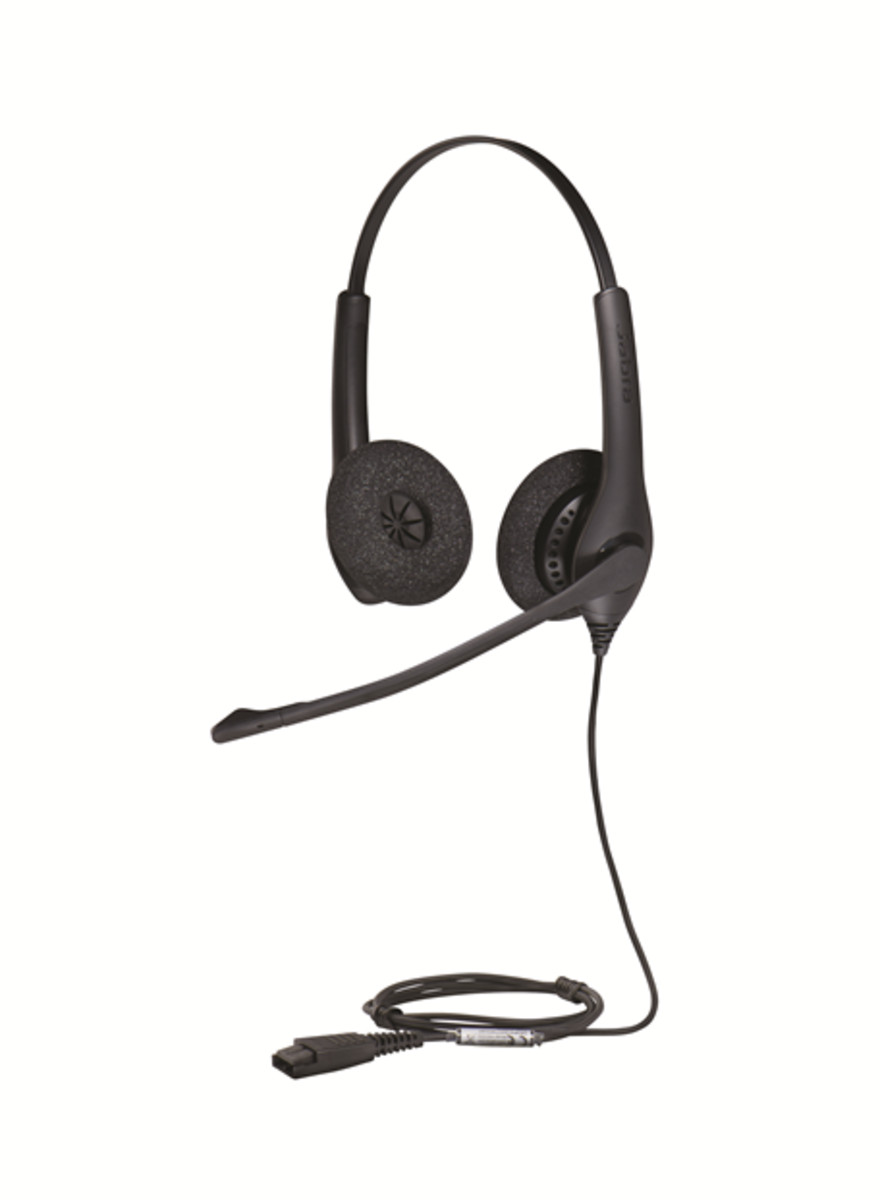 JABRA BIZ 1500 бинауральная, NC, Широкополосная гарнитура (bis 4500 Гц) с новым