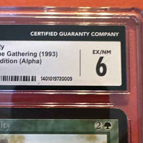 1993 MAGIC THE GATHERING MTG ALPHA TRANQUILITY CGC 6 EX/MN - Bild 3 von 4