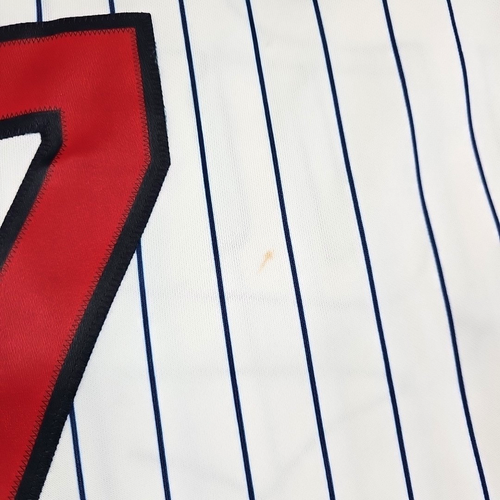 Majestic Minnesota Twins Mauer White and Blue Striped Baseball Jersey Size XXL - Picture 12 of 12