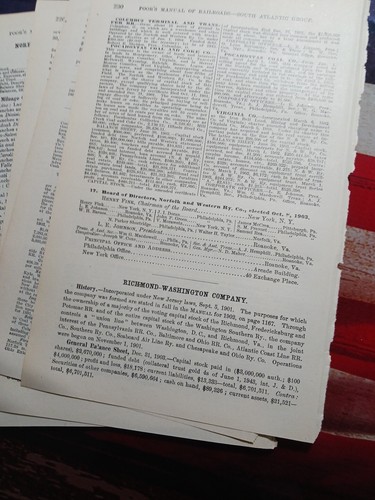 1904 Train Map + Report NORFOLK & WESTERN RAILWAY Durham NC Bristol TN Roanoke - Picture 12 of 12