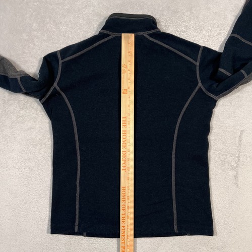 Kuhl Sweater Kids Medium Blue Active Knit Pullover Mock Neck Casual 1/4 Zip - Picture 13 of 16
