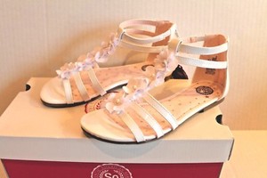 girls white sandals size 3