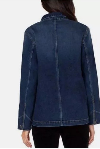 Well Worn Women's Denim Chore Jacket, Comfort Stretch Heavyweight Blue Medium - Bild 3 von 7