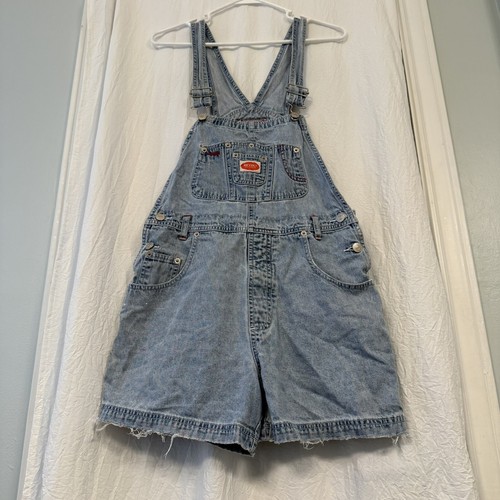 Vintage 90s Revolt Denim Jean Short Overalls Hammer Holder Size Medium - Picture 5 of 18