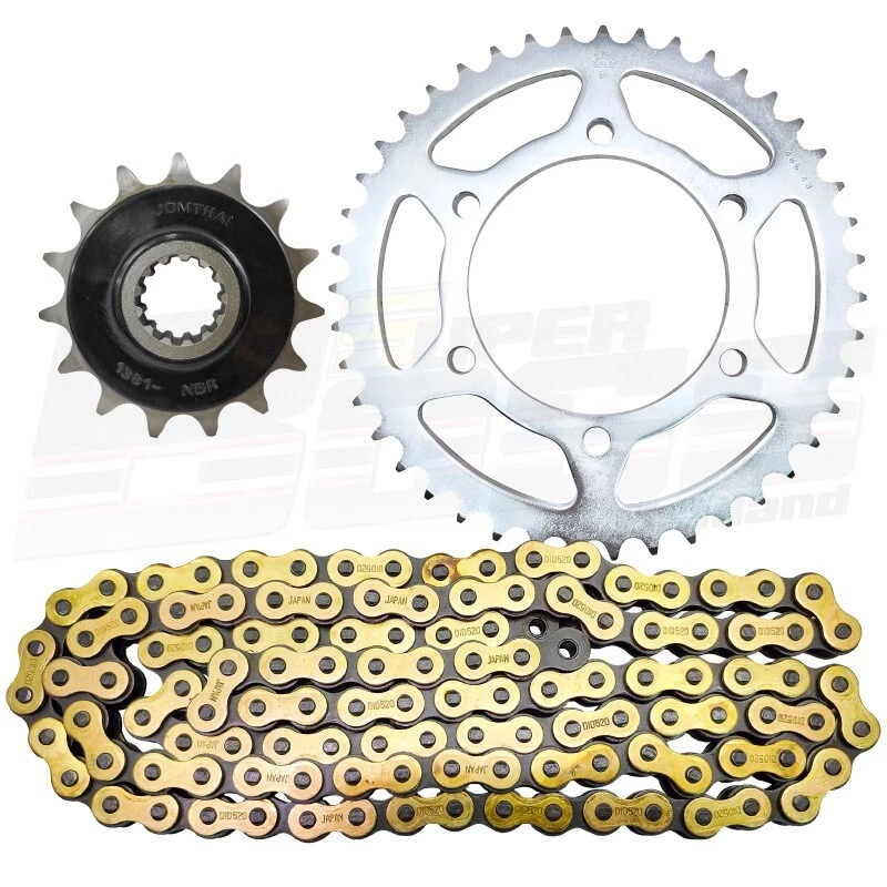 Piñón delantero + trasero JT, cadena DID 520-14-42-120L para NINJA250, Z-250 Foto 2 de 4