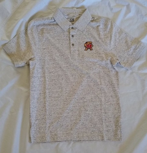 Cutter & Buck Men's Maryland Terrapins Polo Dye Gray Short Sleeve Size S/P - Picture 5 of 12