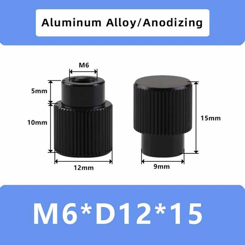 M3 M4 M5 M6 M8 M10 Blind Hole Knurled Thumb Nuts Aluminum Hand Grip Knobs Nut - Picture 48 of 72