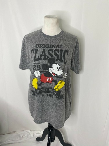 Camisa Disney Para Mujer Grande Gris Mickey Mouse Clásica Gráfico Cuello Redondo Camiseta - Imagen 2 de 6