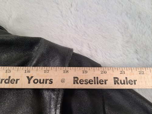 Vintage 70s Sears The Leather Shop Biker Jacket Belted Quilted Zippers Size 48 R - Picture 19 of 24