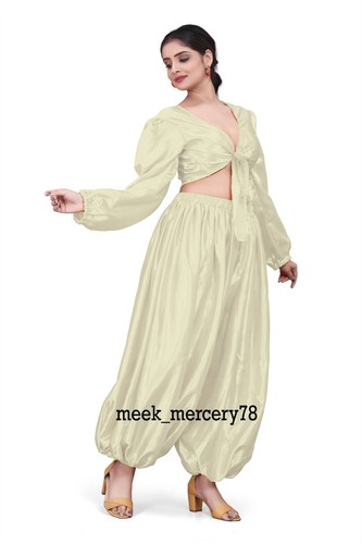 Belly Dance Costume Yoga Pant Color Ruffle Top+Harem Two piece plus size S131 - Picture 36 of 290