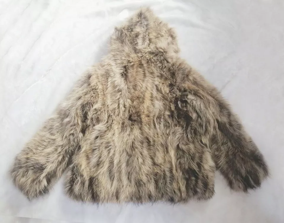 Abrigo de piel de mapache natural real para hombre con capucha moda para hombre cálido chaqueta de invierno Foto 2 de 4