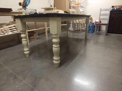 7' COUNTRY MANOR PAINTED TABLE HANDMADE BESPOKE SIZES & COLOURS F&B STRING - Picture 5 of 8