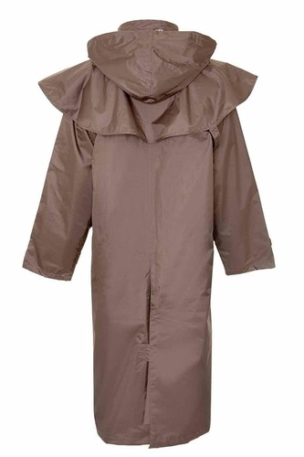 Ladies Long Full Length Waterproof Riding Rain Jacket Country Coat with Cape - Picture 15 of 16