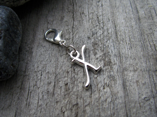 Silver Letter Initial Charm, Midori Charm, Notebook Charm, Tibetan Silver - Picture 109 of 120