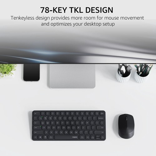 Keyboard and Mouse Combo 2.4G/Bluetooth 5.0/4.0 Wireless Keyboard Mouse Set - Picture 3 of 32